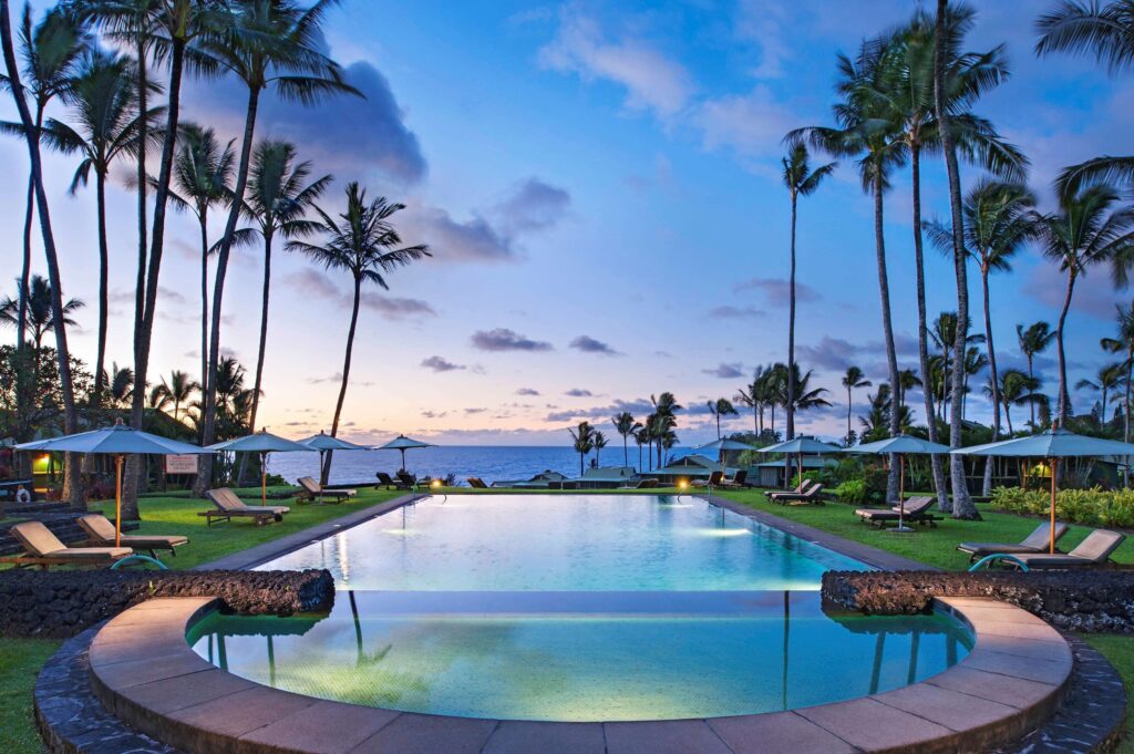 Tropical resort pool